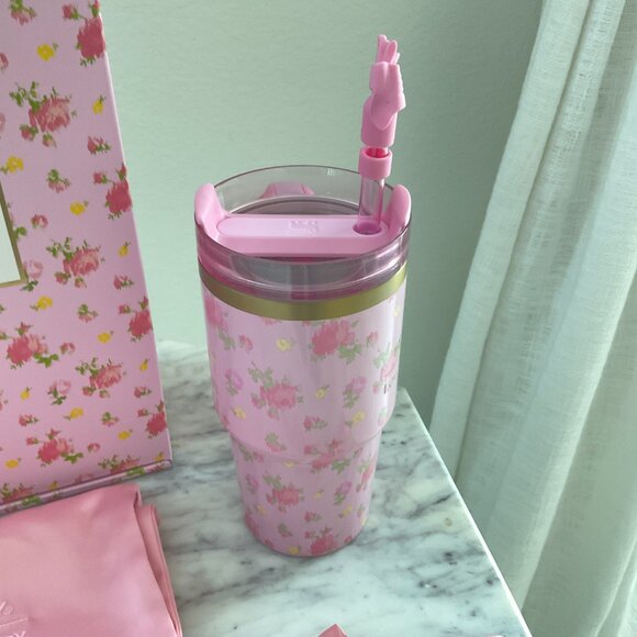 🎀 STANLEY x LoveShackFancy Quencher H2.0 Flowstate Tumbler 20oz Ibiza Sunset - Picture 6 of 16